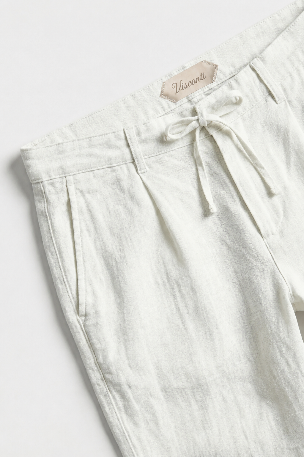 Visconti Linen Trousers - Bianco