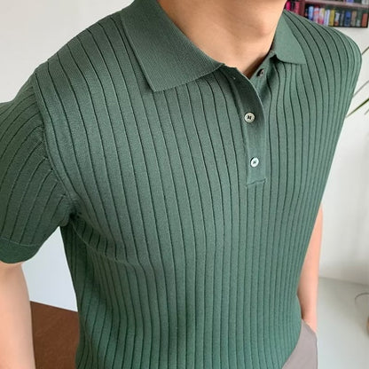 Visconti Knitted Polo Shirt - Nero