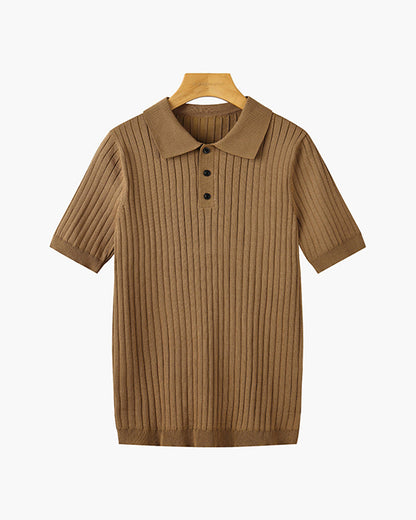 Visconti Knitted Polo Shirt - Nero
