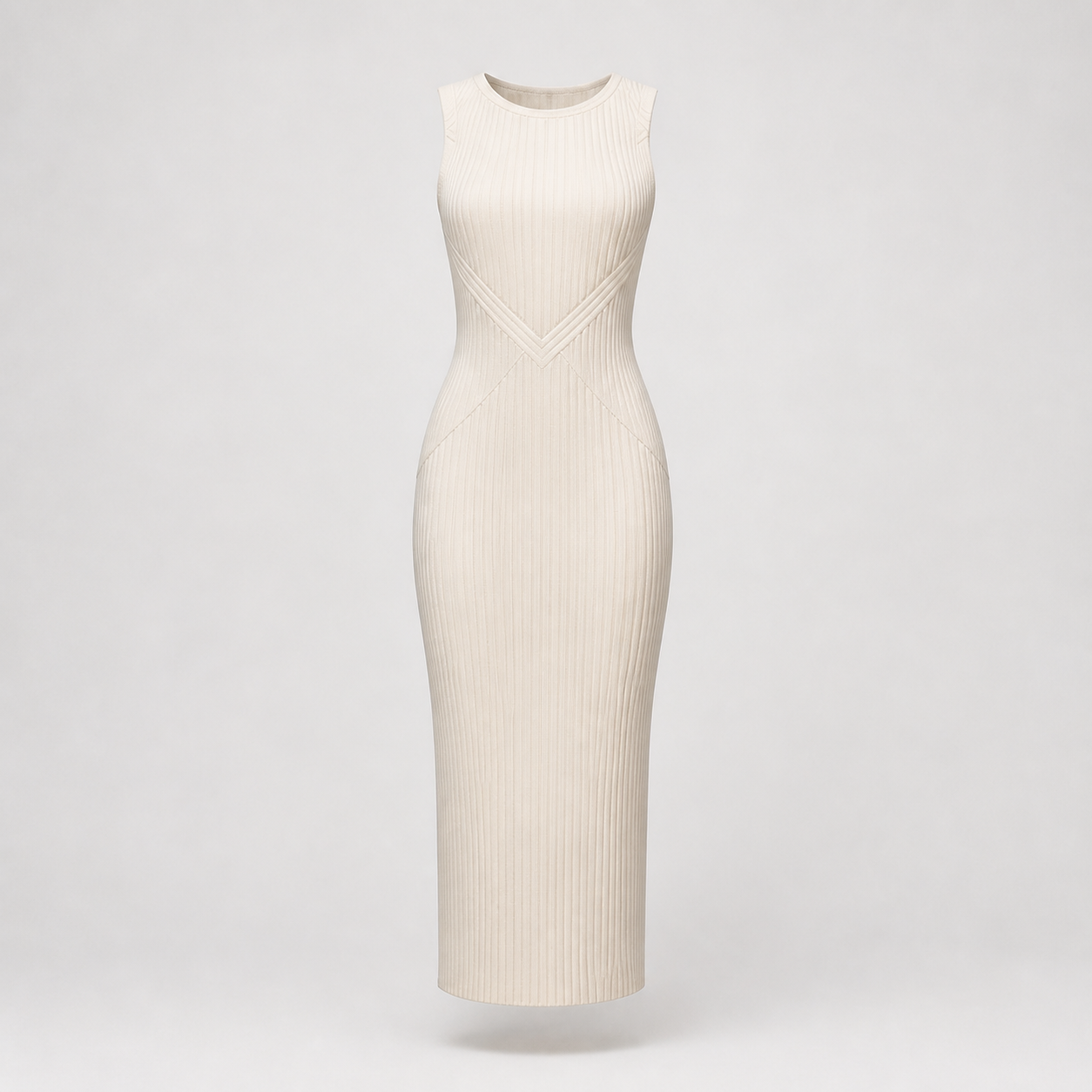 Ivory Axis Knit Dress